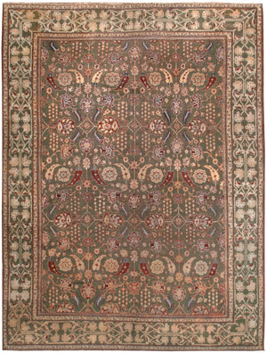 a104 - Antique Agra Rug (9' x 12') | OAKRugs by Chelsea affordable wool rugs, handmade wool area rugs, wool and silk rugs contemporary