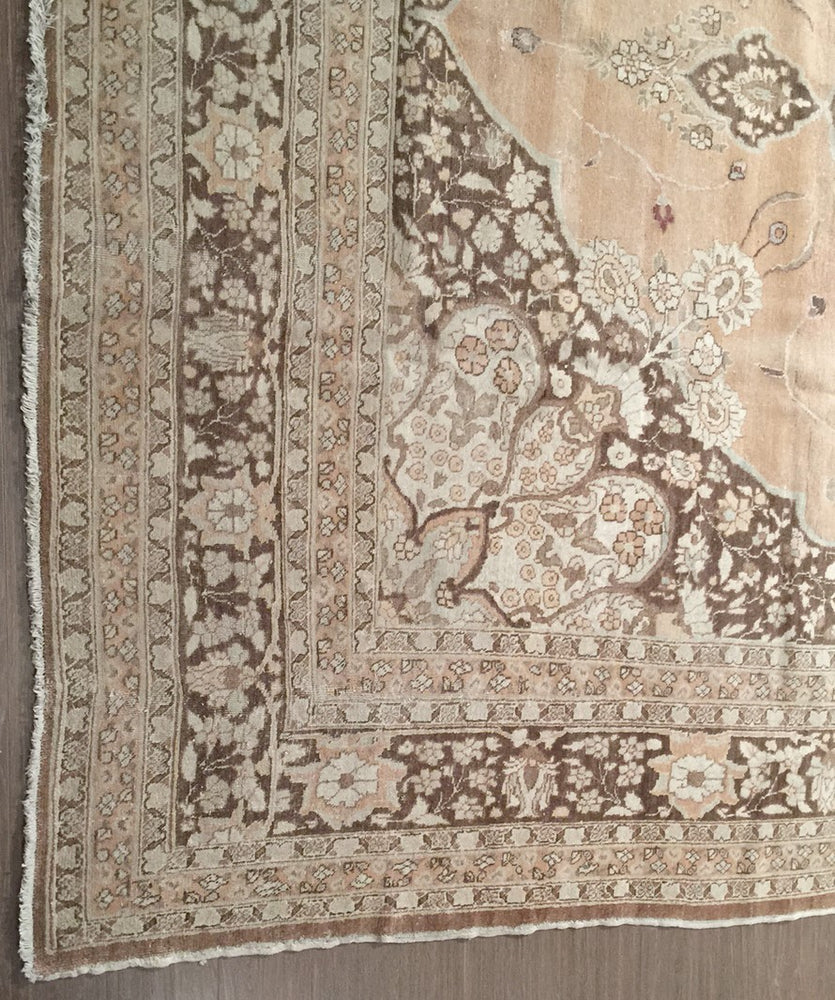 a118 - Antique Tabriz Hajalili Rug, Circa 1890 (9' x 12') | OAKRugs by Chelsea wool bohemian rugs, good quality wool rugs, vintage wool braided rug