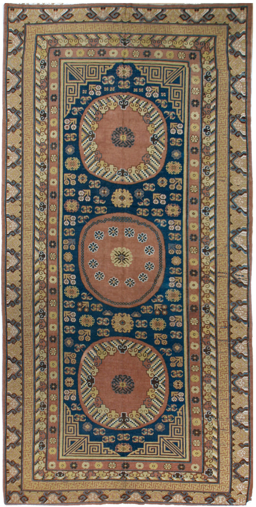 a12 - Antique Samarkand Rug (6'8'' x 13'5'') | OAKRugs by Chelsea inexpensive wool rugs, unique wool rugs, wool rug vintage