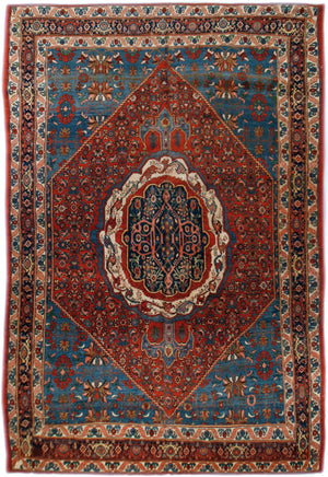 a144 - Antique Bidjar MedallionRug (7'9'' x 12'2'') | OAKRugs by Chelsea affordable wool rugs, handmade wool area rugs, wool and silk rugs contemporary