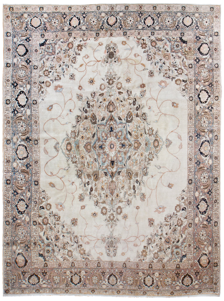 a1460 - Antique Tabriz Hajalili Rug, Circa 1890 (9' x 12') | OAKRugs by Chelsea affordable wool rugs, handmade wool area rugs, wool and silk rugs contemporary