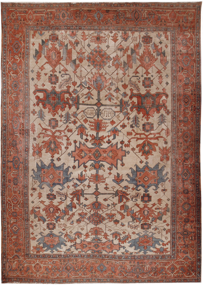 a158 - Antique Serapi Rug (9'10'' x 12'5'') | OAKRugs by Chelsea affordable wool rugs, handmade wool area rugs, wool and silk rugs contemporary