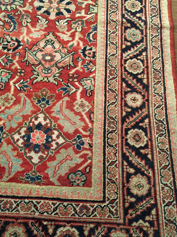 a162 - Antique Mahal Rug (8'8'' x 11'8'') | OAKRugs by Chelsea wool bohemian rugs, good quality wool rugs, vintage wool braided rug
