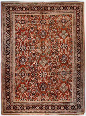 a162 - Antique Mahal Rug (8'8'' x 11'8'') | OAKRugs by Chelsea affordable wool rugs, handmade wool area rugs, wool and silk rugs contemporary