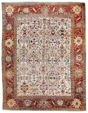 a188 - Antique Mahal Rug (8'8'' x 12'3'') | OAKRugs by Chelsea affordable wool rugs, handmade wool area rugs, wool and silk rugs contemporary
