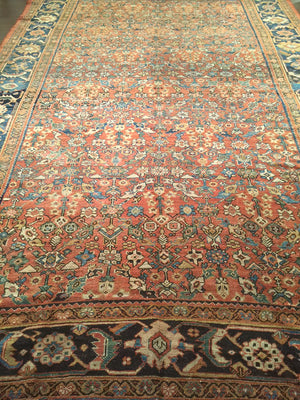a206 - Antique Ferehan Rug (9'6'' x 14'3'') | OAKRugs by Chelsea wool bohemian rugs, good quality wool rugs, vintage wool braided rug