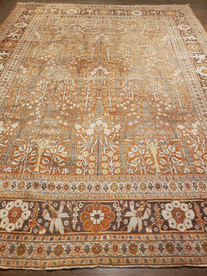 a221 - Antique Tabriz Rug (9' x 12') | OAKRugs by Chelsea high end wool rugs, hand knotted wool area rugs, quality wool rugs