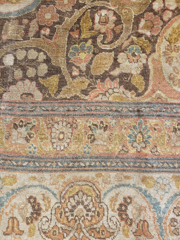 a226 - Antique Tabriz HajaliliRug (9'2'' x 12'5'') | OAKRugs by Chelsea wool bohemian rugs, good quality wool rugs, vintage wool braided rug