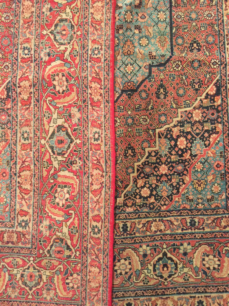 a241 - Antique Tabriz Rug (8'5'' x 11'9'') | OAKRugs by Chelsea wool bohemian rugs, good quality wool rugs, vintage wool braided rug