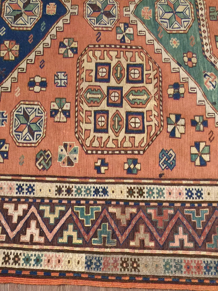 a41 - Antique Soumak Rug (4'10'' x 6'10'') | OAKRugs by Chelsea wool silk rugs contemporary, handmade modern wool rugs, wool silk area rugs contemporary