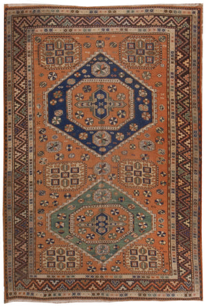 a41 - Antique Soumak Rug (4'10'' x 6'10'') | OAKRugs by Chelsea inexpensive wool rugs, unique wool rugs, wool rug vintage