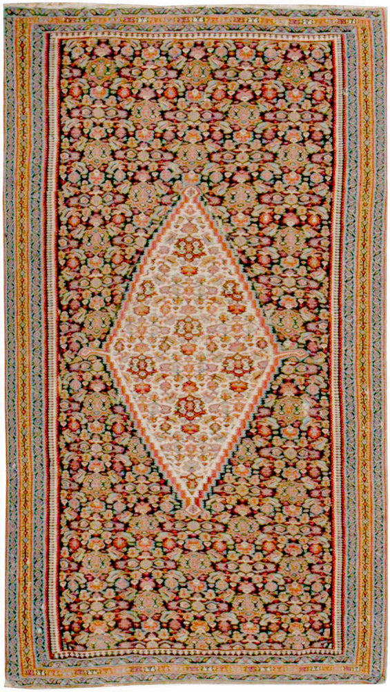 a433 - Antique Senneh Rug (4'6'' x 6'10'') | OAKRugs by Chelsea affordable wool rugs, handmade wool area rugs, wool and silk rugs contemporary