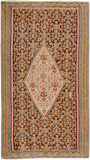 a433 - Antique Senneh Rug (4'6'' x 6'10'') | OAKRugs by Chelsea affordable wool rugs, handmade wool area rugs, wool and silk rugs contemporary