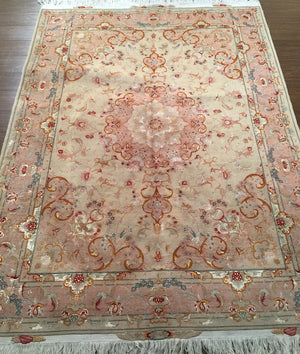 a443 - Antique Tabriz Rug (6' x 9') | OAKRugs by Chelsea wool bohemian rugs, good quality wool rugs, vintage wool braided rug