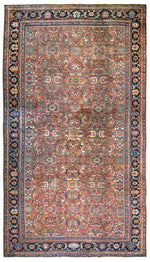 a445 - Antique Mahal Rug (12' x 21') | OAKRugs by Chelsea affordable wool rugs, handmade wool area rugs, wool and silk rugs contemporary