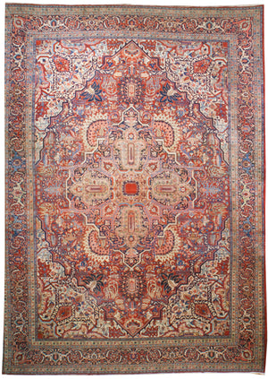 a447 - Antique Heriz Rug (13'3'' x 18') | OAKRugs by Chelsea affordable wool rugs, handmade wool area rugs, wool and silk rugs contemporary