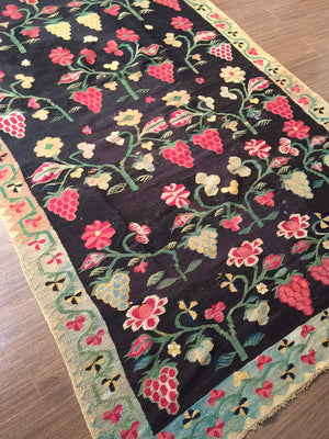 a53 - Antique Besserebian Rug (4' x 6') | OAKRugs by Chelsea wool bohemian rugs, good quality wool rugs, vintage wool braided rug