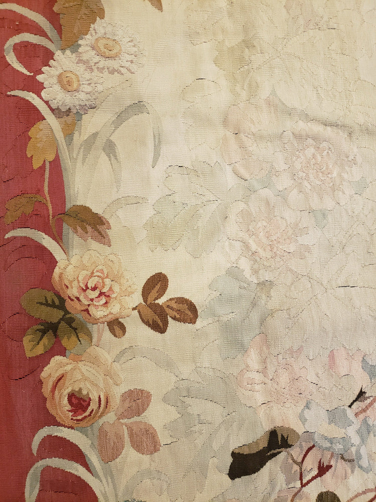 Antique Aubusson Panel Circa 1860, 4' x 12'  (a5)