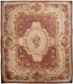 a68 - Antique Aubusson Rug, Circa 1780 (13' x 16') | OAKRugs by Chelsea 100 percent wool area rugs, vintage braided rugs for sale, antique tapestry rugs
