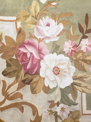 a69 - Antique Aubusson Rug, Circa 1790 (11' x 14') | OAKRugs by Chelsea second hand wool rugs, wool area rugs traditional, classical antique European rugs