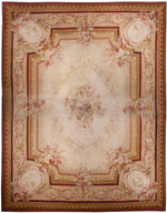 a71 - Antique Aubusson Rug, Circa 1760 (14' x 18') | OAKRugs by Chelsea 100 percent wool area rugs, vintage braided rugs for sale, antique tapestry rugs