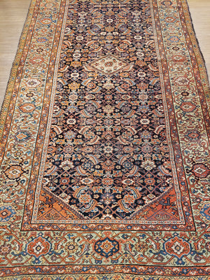 a80 - Antique Ferehan HaratiRug (5' x 9'10'') | OAKRugs by Chelsea wool bohemian rugs, good quality wool rugs, vintage wool braided rug