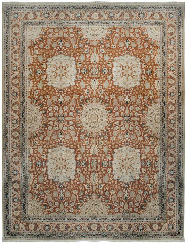 ik2023 - Classic Tabriz Rug (wool) - 10' x 14' | OAKRugs by Chelsea high end wool rugs, hand knotted wool area rugs, quality wool rugs