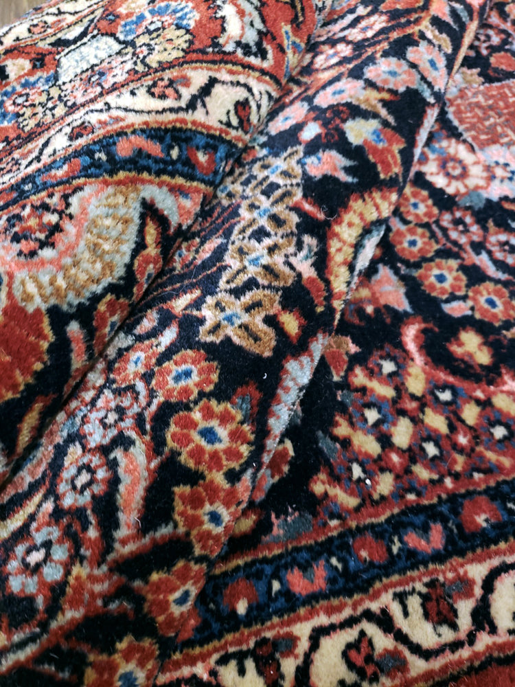 irj1123 - Vintage Distressed, Handknotted Wool Rug, (5' x 7) | OAKRugs by Chelsea high end wool rugs, good quality rugs, vintage and antique, handknotted area rugs