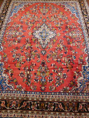 irj1130 - Vintage Hamadan, Handknotted Wool Rug, (10' x 14') | OAKRugs by Chelsea high end wool rugs, good quality rugs, vintage and antique, handknotted area rugs