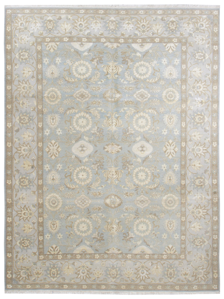 k5004 - Transitional Tabriz Rug (Wool and Silk) - 8' x 10' | OAKRugs by Chelsea affordable wool rugs, handmade wool area rugs, wool and silk rugs contemporary