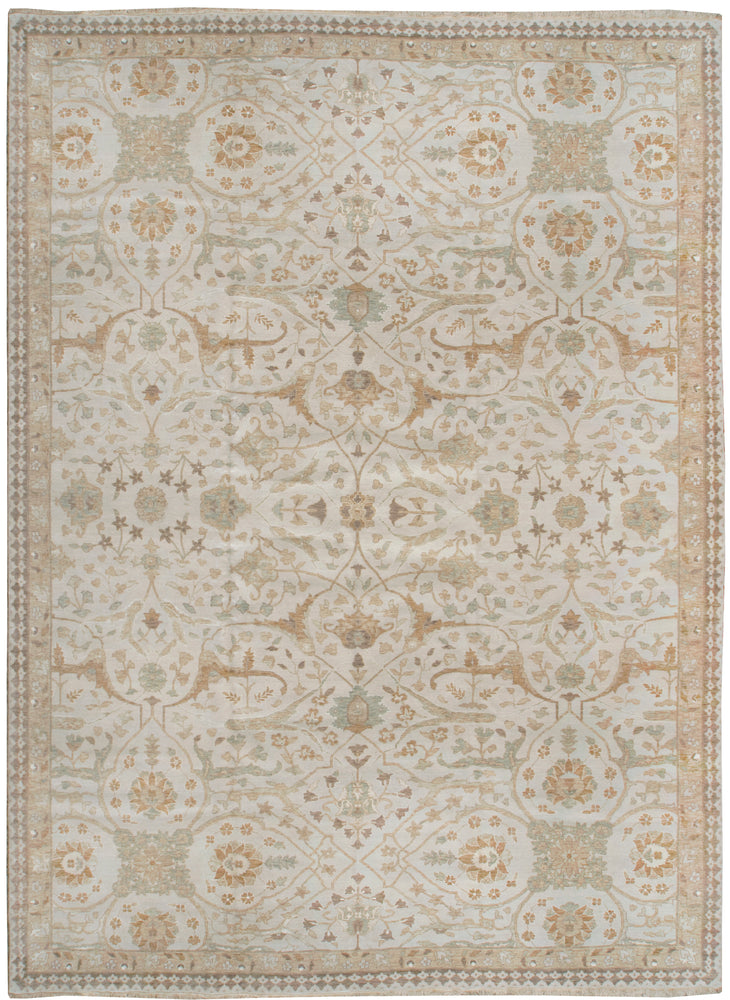 k6003 - Transitional Tabriz Rug (Wool and Silk) - 9' x 12' | OAKRugs by Chelsea high end wool rugs, hand knotted wool area rugs, quality wool rugs