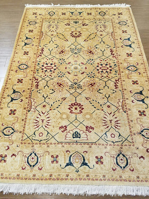 n6235 - Classic Tabriz Rug (Wool) - 5' x 9' | OAKRugs by Chelsea wool bohemian rugs, good quality wool rugs, vintage wool braided rug