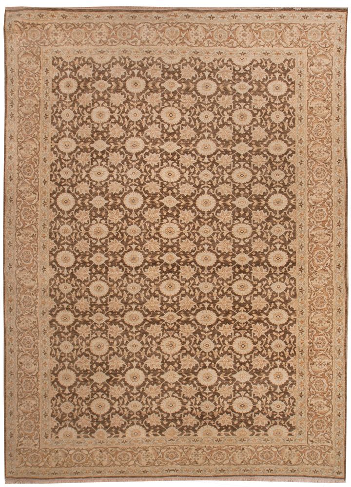 Classic Samarkand Brown Rug, Wool - 9' x 12' (n270)