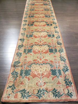 n43 - Transitional Arts and Crafts Rug (Wool) - 3' x 15' | OAKRugs by Chelsea high end wool rugs, hand knotted wool area rugs, quality wool rugs