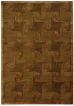 n443 - Contemporary Rug (Wool and Silk) - 4' x 6' | OAKRugs by Chelsea inexpensive wool rugs, unique wool rugs, wool rug vintage