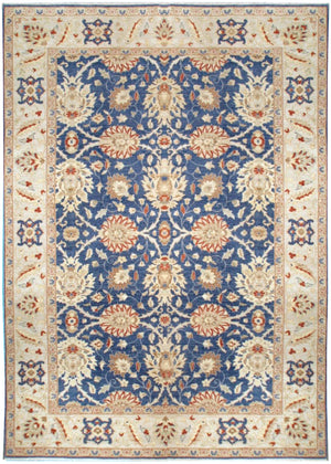 n490 - Classic Zeigler Rug (Wool) - 9' x 12' | OAKRugs by Chelsea affordable wool rugs, handmade wool area rugs, wool and silk rugs contemporary