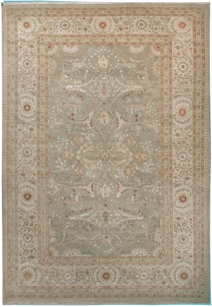 n5884 - Classic Tabriz Rug (Wool and Silk) - 6' x 9' | OAKRugs by Chelsea affordable wool rugs, handmade wool area rugs, wool and silk rugs contemporary