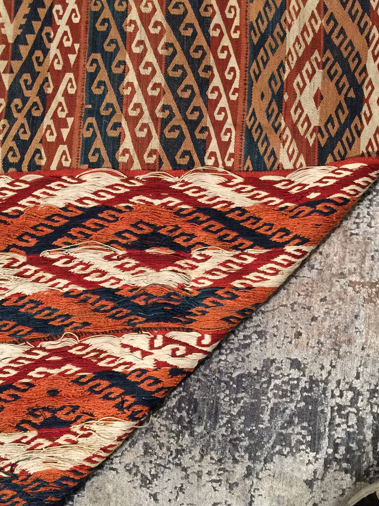 n5954 - Classic Kelim Rug (Wool) - 5' x 7' | OAKRugs by Chelsea wool silk rugs contemporary, handmade modern wool rugs, wool silk area rugs contemporary