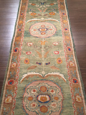 n5967 - Classic Oushak Rug Runner (Wool) - 3' x 19' | OAKRugs by Chelsea high end wool rugs, hand knotted wool area rugs, quality wool rugs