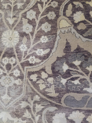 n5976 - Transitional Tabriz Rug (Wool and Silk) - 10' x 14' | OAKRugs by Chelsea wool bohemian rugs, good quality wool rugs, vintage wool braided rug