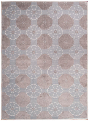 n5990 - Contemporary Embossed Rug (Wool and Silk) - 8' x 10' | OAKRugs by Chelsea inexpensive wool rugs, unique wool rugs, wool rug vintage