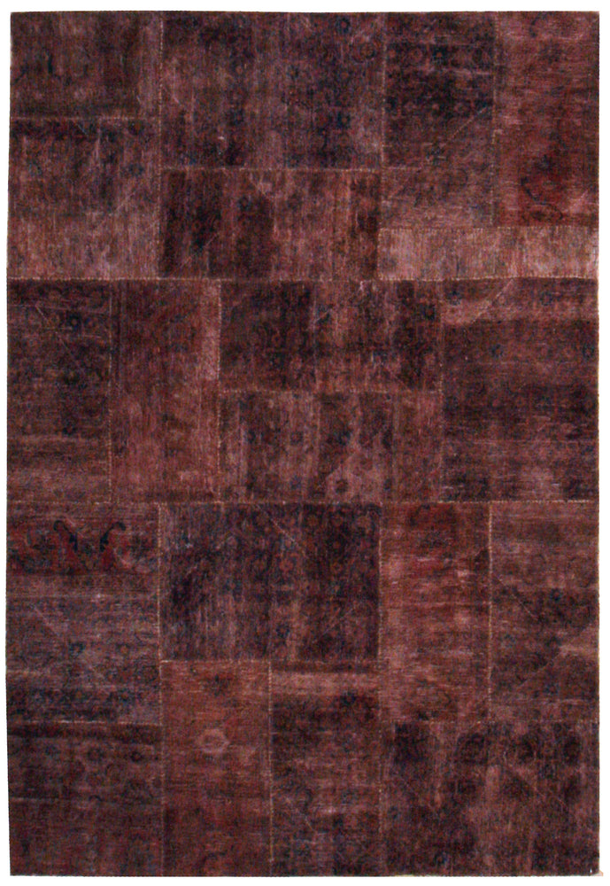 n6044 - Transitional Patchwork Rug (Wool) - 6' x 10' | OAKRugs by Chelsea inexpensive wool rugs, unique wool rugs, wool rug vintage