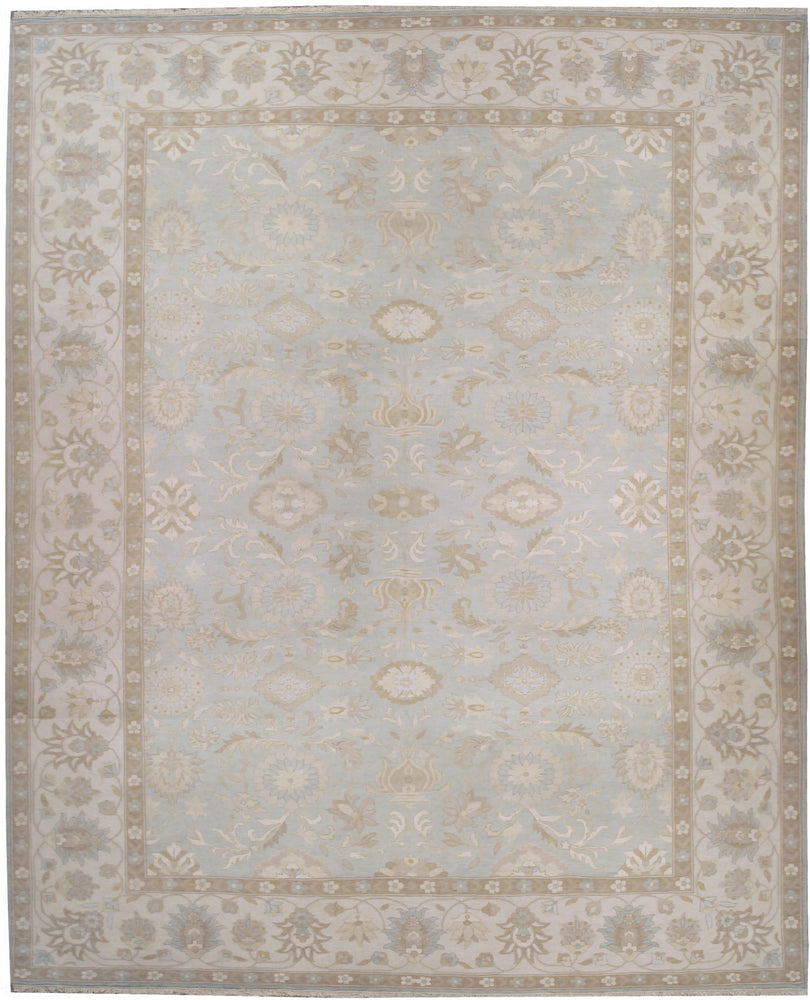 n6057 - Transitional Tabriz Rug (Wool and Silk) - 10' x 14' | OAKRugs by Chelsea affordable wool rugs, handmade wool area rugs, wool and silk rugs contemporary