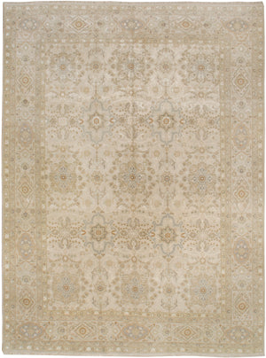 n6131 - Transitional Tabriz Rug (Wool and Silk) - 10' x 14' | OAKRugs by Chelsea high end wool rugs, hand knotted wool area rugs, quality wool rugs