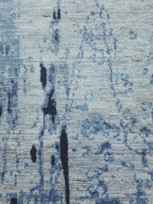 n6169 - Contemporary Abstract Rug (Wool) - 6' x 9' | OAKRugs by Chelsea wool silk rugs contemporary, handmade modern wool rugs, wool silk area rugs contemporary