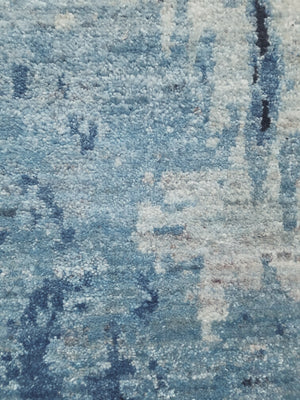 n6169 - Contemporary Abstract Rug (Wool) - 6' x 9' | OAKRugs by Chelsea wool silk rugs contemporary, handmade modern wool rugs, wool silk area rugs contemporary