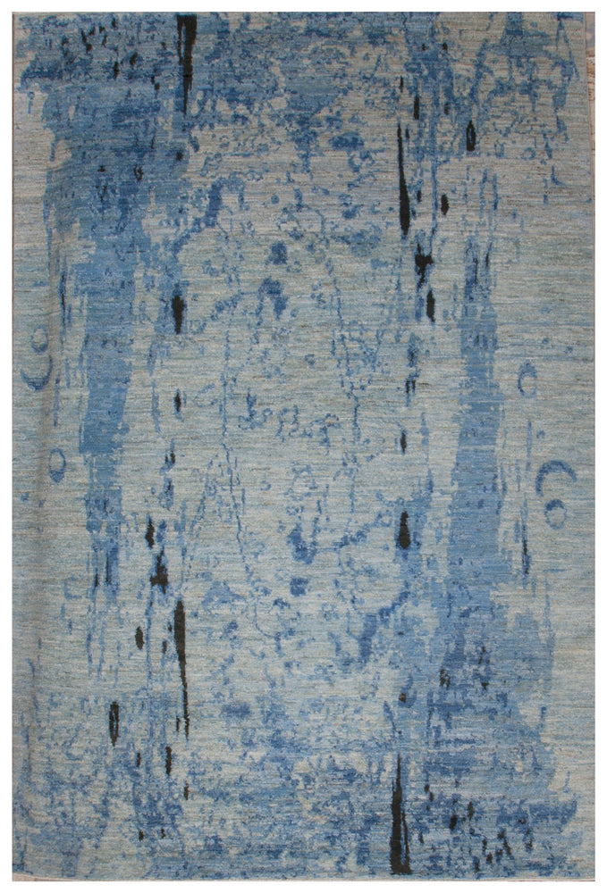 n6169 - Contemporary Abstract Rug (Wool) - 6' x 9' | OAKRugs by Chelsea inexpensive wool rugs, unique wool rugs, wool rug vintage