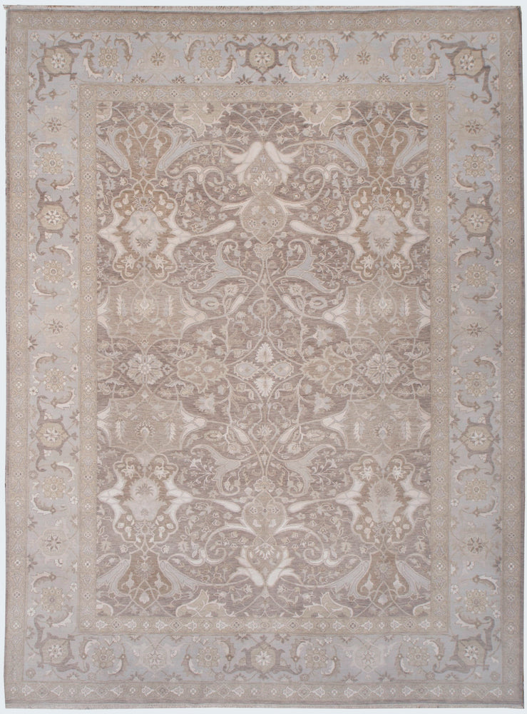 n6170 - Transitional Tabriz Rug (Wool and Silk) - 15' x 25' | OAKRugs by Chelsea affordable wool rugs, handmade wool area rugs, wool and silk rugs contemporary