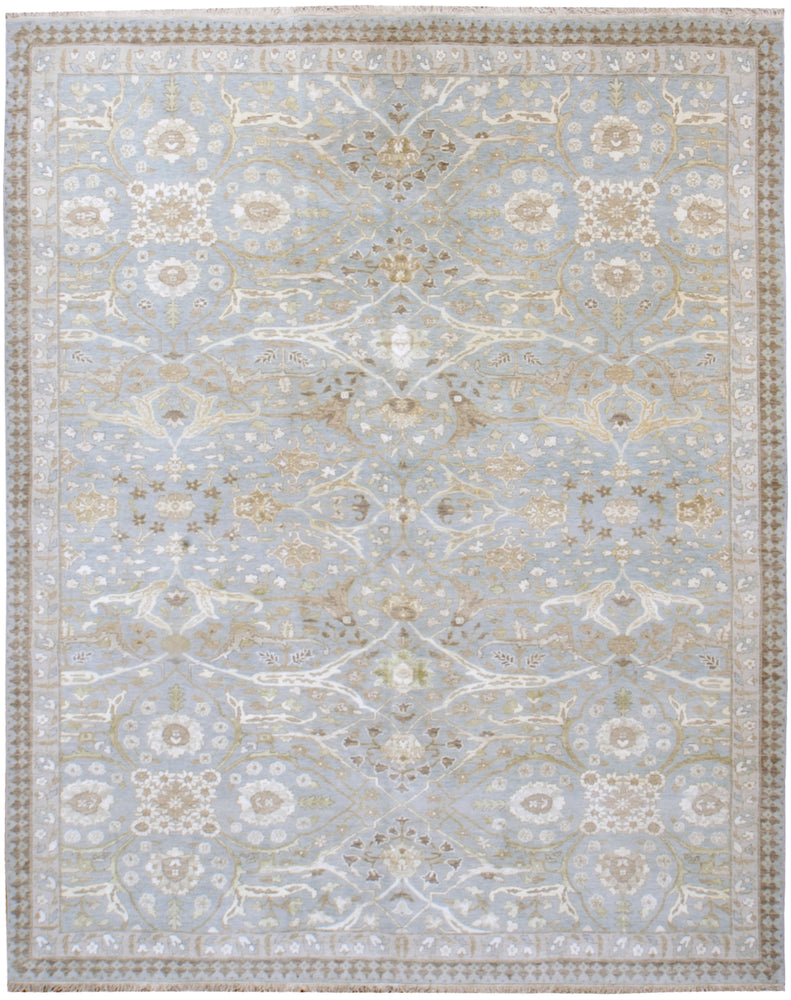 n6191 - Transitional Tabriz Rug (Wool and Silk) - 8' x 10' | OAKRugs by Chelsea affordable wool rugs, handmade wool area rugs, wool and silk rugs contemporary