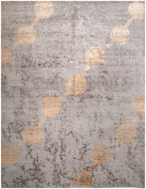 n6199 - Contemporary Abstract Rug (Wool and Silk) - 8' x 10' | OAKRugs by Chelsea inexpensive wool rugs, unique wool rugs, wool rug vintage